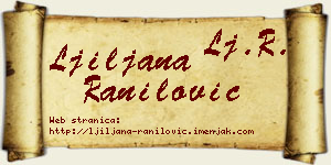Ljiljana Ranilović vizit kartica